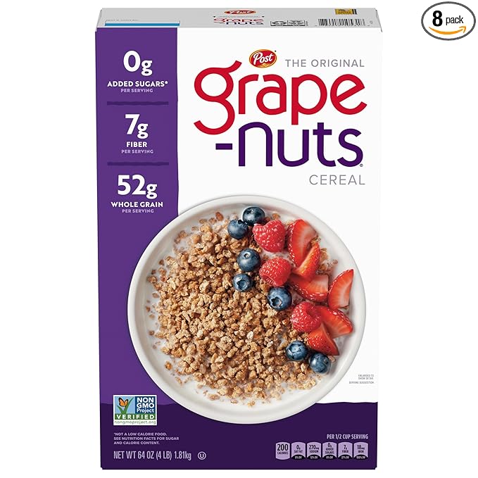Grape-Nuts Cereal, Low Fat, High Fiber, Kosher 64 Ounce Box