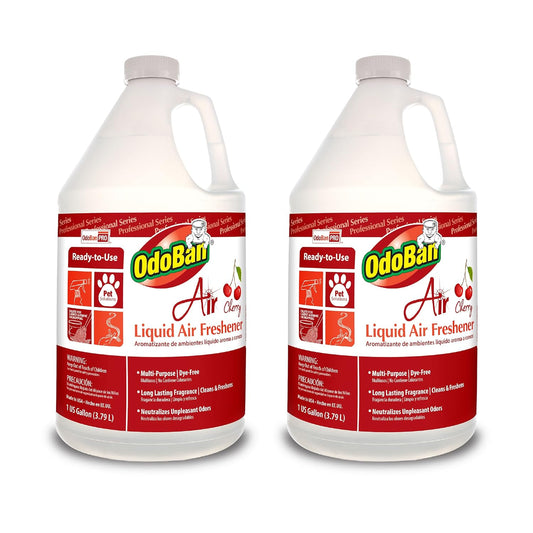OdoBan Professional Series Ready-to-Use Air Cherry Liquid Air Freshener, 2-Pack, 1 Gallon Each, Cherry Scent