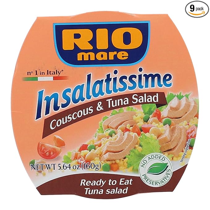Rio Mare Insalatissima Couscous Tuna Salad Can, 50.4 Ounce, Pack of 9