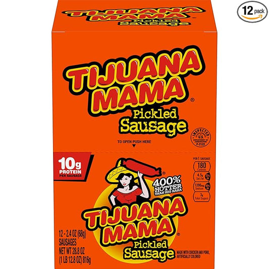Penrose Tijuana Mama Pickled Sausages, 2.4 Ounce, 12 Pack