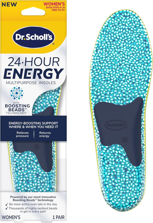 Dr. Scholl's® 24-Hour Energy Multipurpose Insoles, Returns Energy with Every Step, Relieves Foot Pressure & Tired Achy Feet, Memory Foam & Gel...