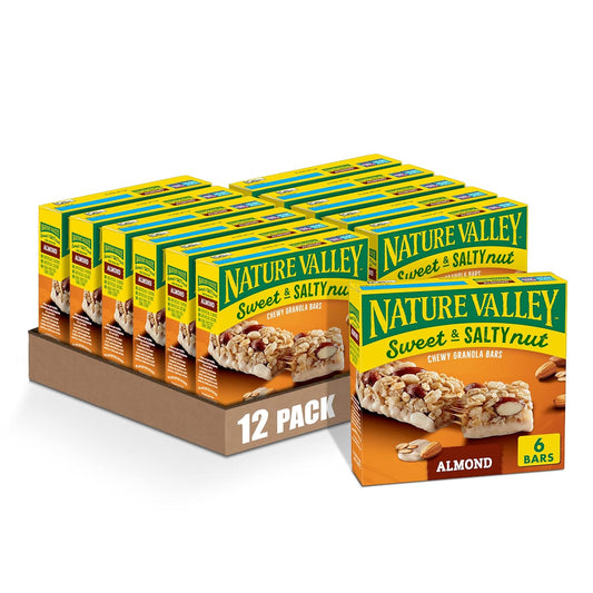 Nature Valley Granola Bars, Sweet and Salty Nut, Almond, 1.2 oz, 6 ct (Pack of 8)
