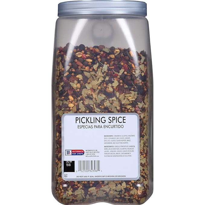 McCormick Culinary Pickling Spice, 3.75 lb - One 3.75 Pound Container of Bulk Pickling Spice, Best for Seasoning Pickles, Corned Beef, Pot Roasts and adds Flavor when Preserving and Canning Foods