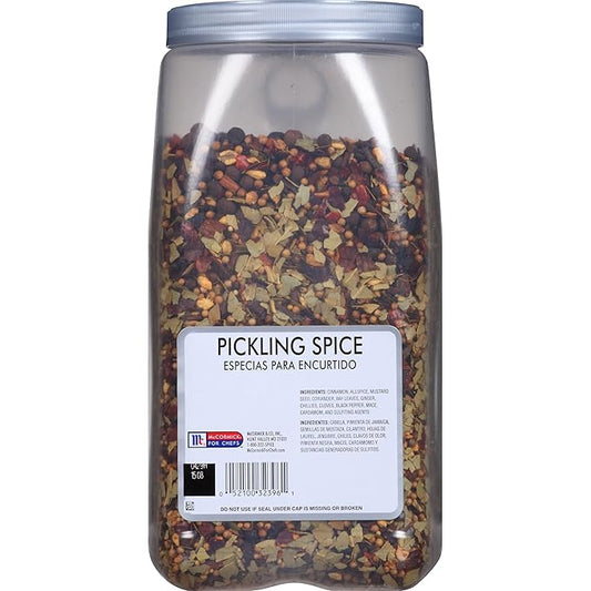 McCormick Culinary Pickling Spice, 3.75 lb - One 3.75 Pound Container of Bulk Pickling Spice, Best for Seasoning Pickles, Corned Beef, Pot Roasts and adds Flavor when Preserving and Canning Foods
