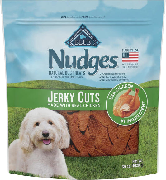 Blue Buffalo Nudges Jerky Cuts Natural Dog Treats, Chicken, 36oz