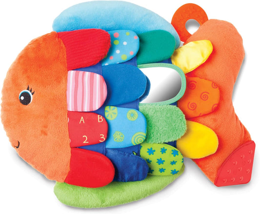 Melissa & Doug Flip Fish Soft Baby Toy - Tummy Time Sensory Toy with Taggies for Infants
