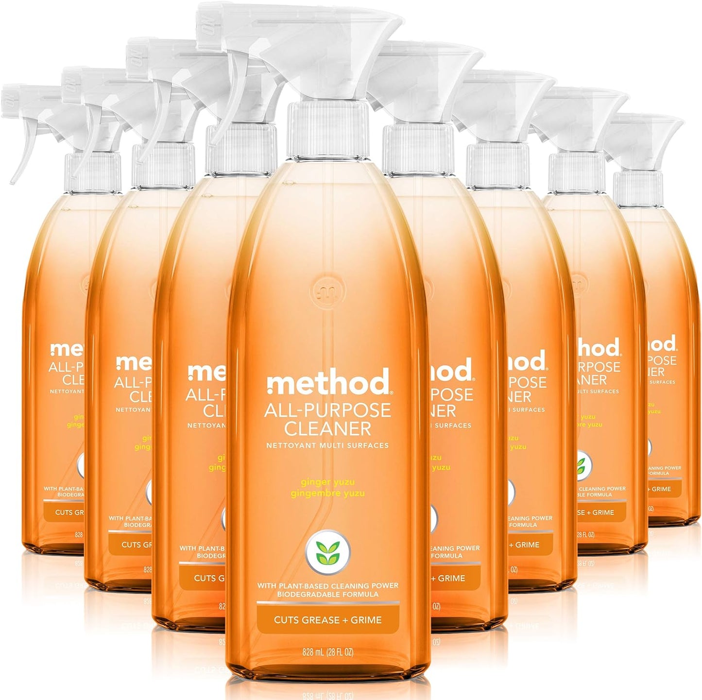 Method All-Purpose Cleaner Spray, Ginger Yuzu, Plant-Based and Biodegradable Formula Perfect for Most Counters, Tiles, Stone, and More, 28 oz Spray Bottle,...