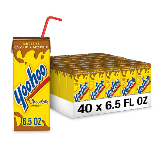 Yoo-hoo Chocolate Drink, 6.5 fl oz boxes, 10 count (Pack of 4)
