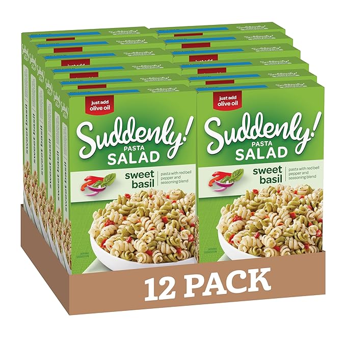 Suddenly Salad Sweet Basil Pasta Salad - 7.7 Oz 12 Pack