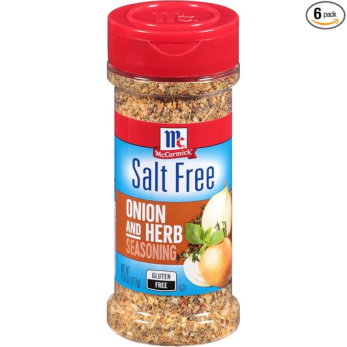 McCormick Salt Free Onion and Herb Seasoning, 4.16 oz (Pack of 6)