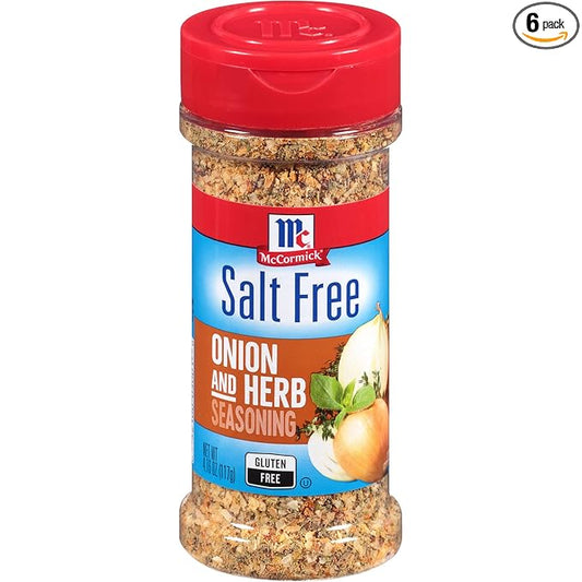 McCormick Salt Free Onion and Herb Seasoning, 4.16 oz (Pack of 6)