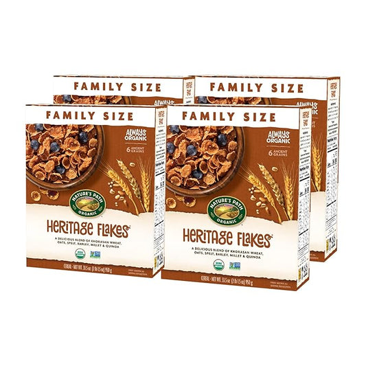 Nature's Path Organic Heritage Flakes¨ Cereal, 33.5 oz (Pack of 4), Non-GMO