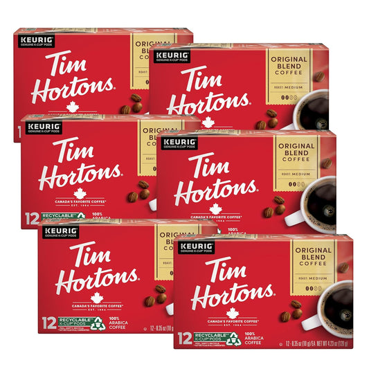 im Hortons Original Blend, Medium Roast Coffee, Single-Serve K-Cup Pods Compatible with Keurig Brewers, 72ct K-Cups, 12 Count (Pack of 6)