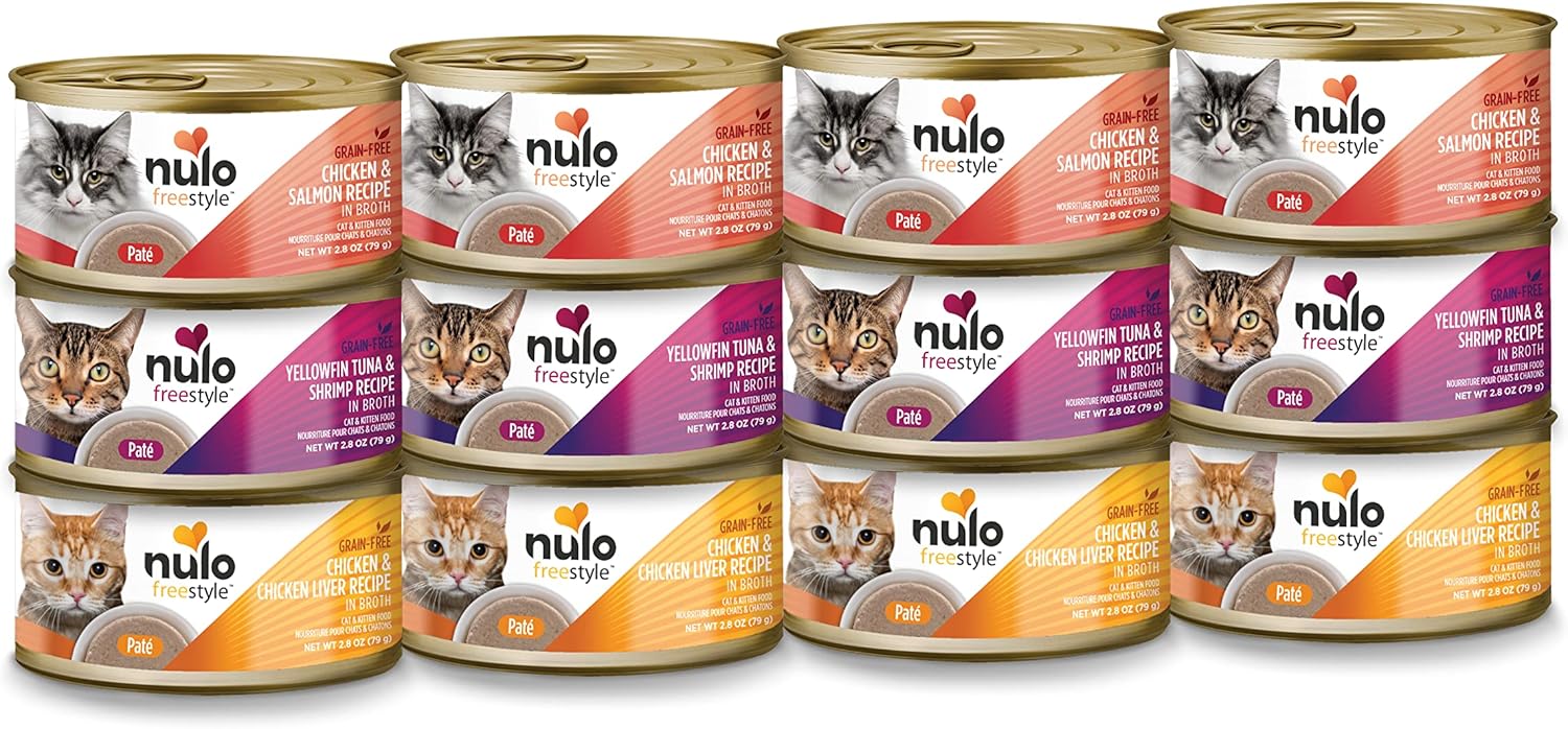 Nulo Freestyle Cat & Kitten Wet Pate Canned Cat Food, Premium All Natural Grain-Free, with 5 High Animal-Based Proteins and Vitamins to Support a...