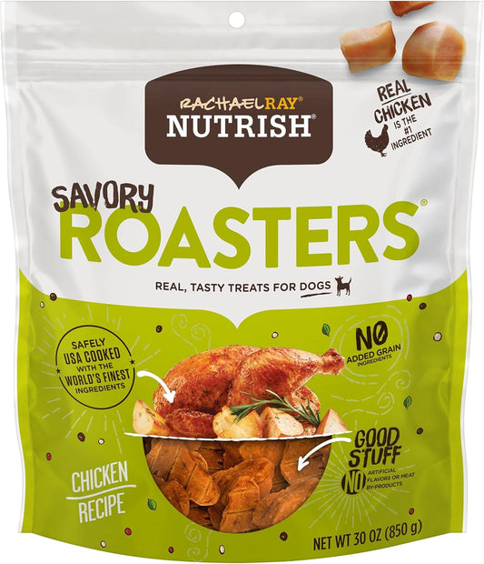 Rachael Ray Nutrish Savory Roasters Real Meat Dog Treats, Roasted Chicken Recipe, 30 Ounce (Pack of 1)