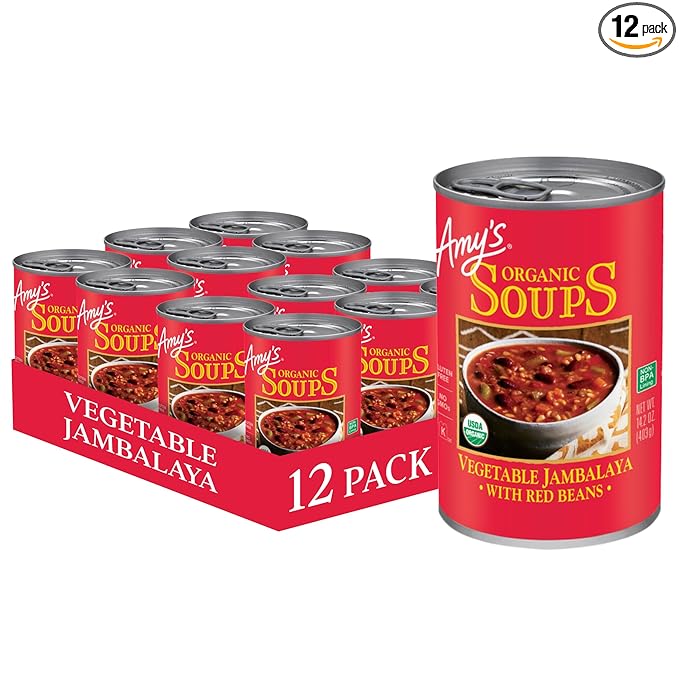 Amy's Soup, Organic Vegetable Jambalaya, 14.2 Oz, Pack of 12