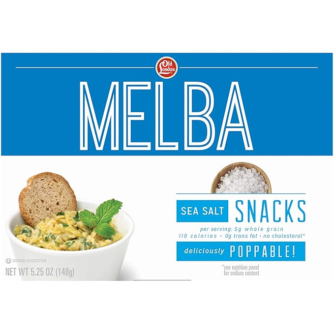 Old London Melba Snacks, Sea Salt, 5.25 Ounce (Pack of 12)