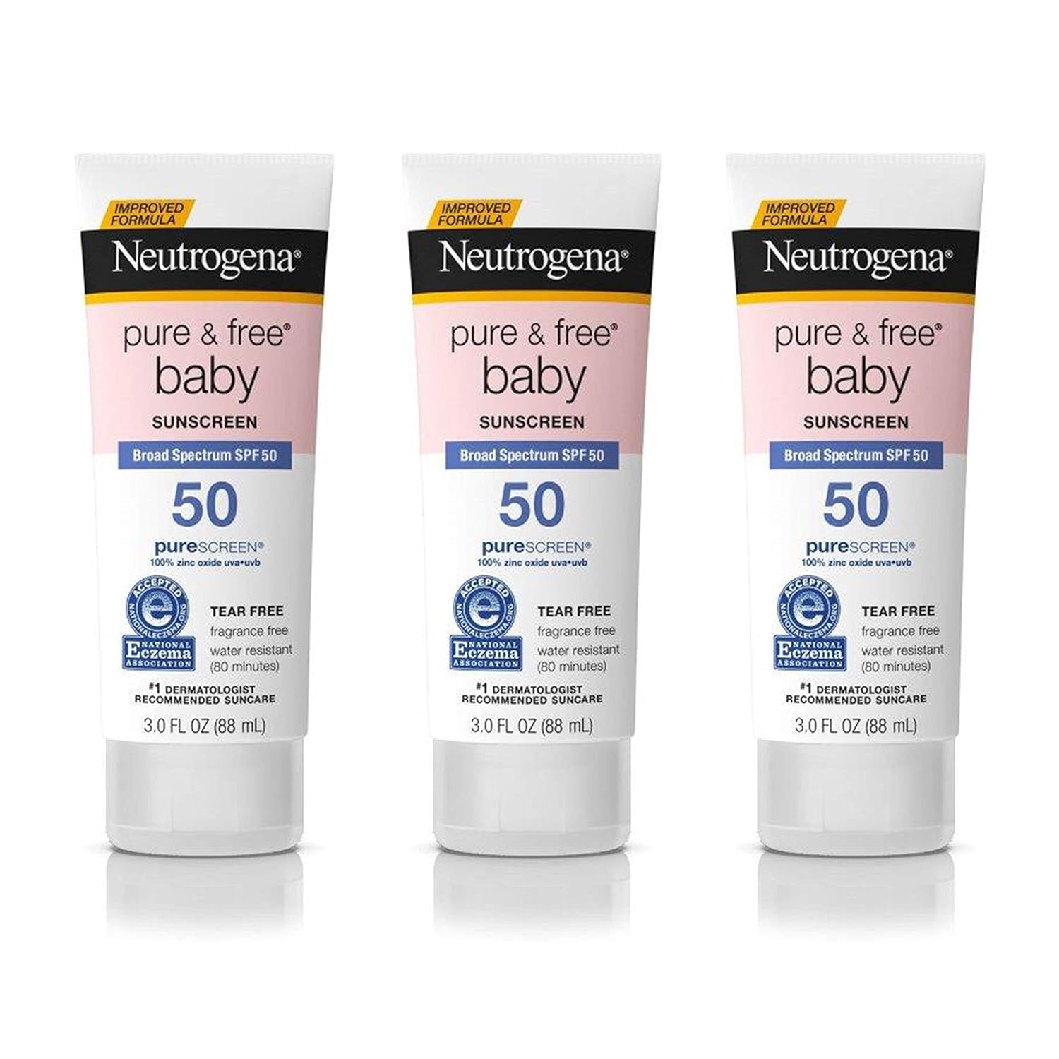 Neutrogena Pure & Free Baby Mineral Sunscreen Lotion with Broad Spectrum SPF 50 & Zinc Oxide, Water-Resistant, Hypoallergenic & Tear-Free Baby... 
