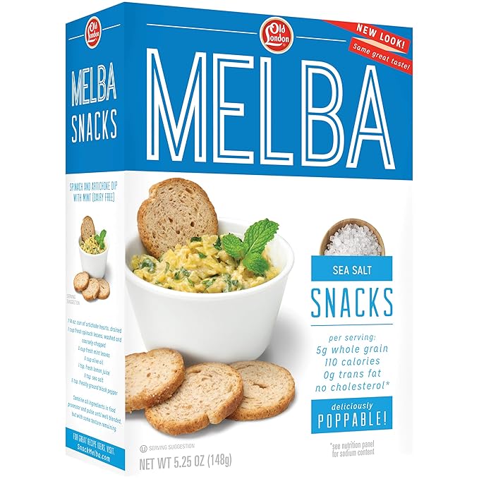 Old London Melba Snacks, Sea Salt, 5.25 Ounce (Pack of 12)