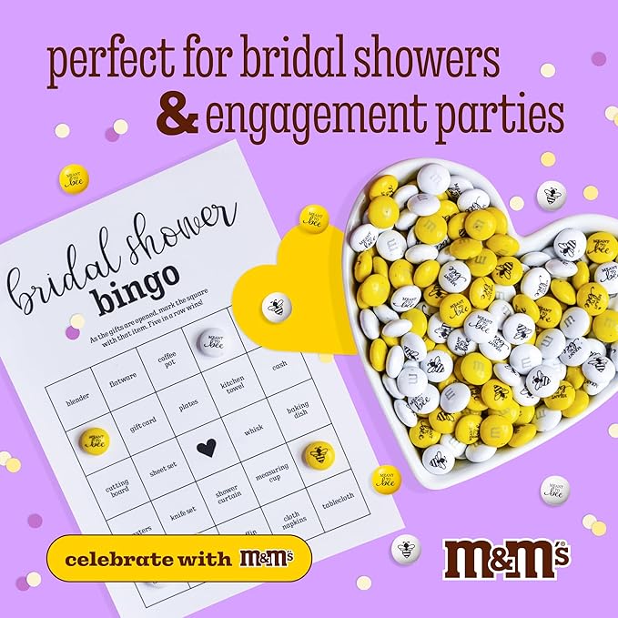 M&MÕS WORLD Meant To Bee Milk Chocolate Candy - 2lbs of Bulk Candy for Engagement Party, Wedding Favors, a Chocolate Gift Box and More