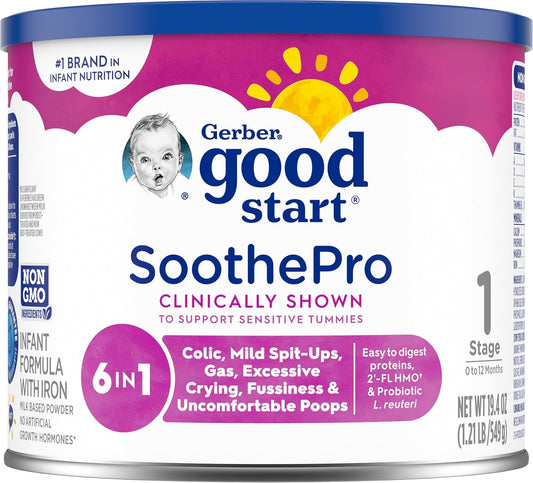 Gerber Good Start Baby Formula Powder, SoothePro, Stage 1, 19.4 Ounce 

