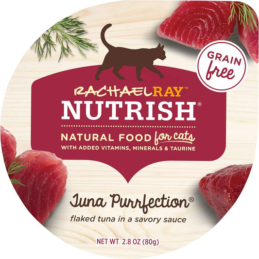 Rachael Ray Nutrish Natural Wet Cat Food, Tuna Purrfection Recipe, 2.8 Ounce Cup (Pack of 12), Grain Free