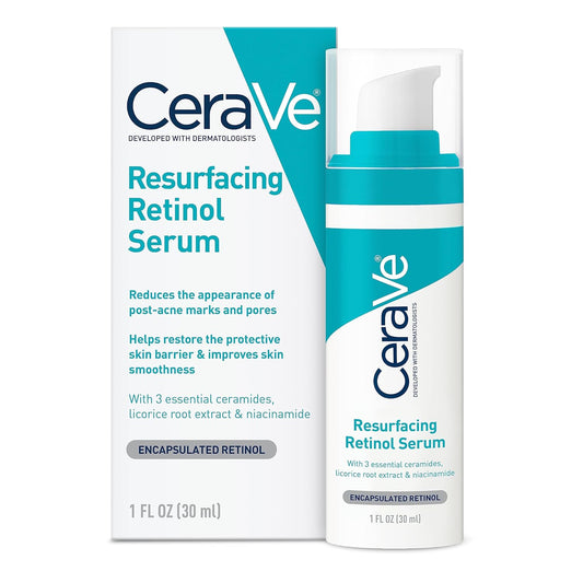 CeraVe Retinol Serum for Post-Acne Marks and Skin Texture | Pore Refining, Resurfacing, Brightening Facial Serum with Retinol and Niacinamide | Fragrance...