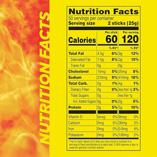 Slim Jim Smoked Meat Sticks, Original Flavor, 2g Protein Per Stick, Snack Size, 0.44 oz. (100 Count)