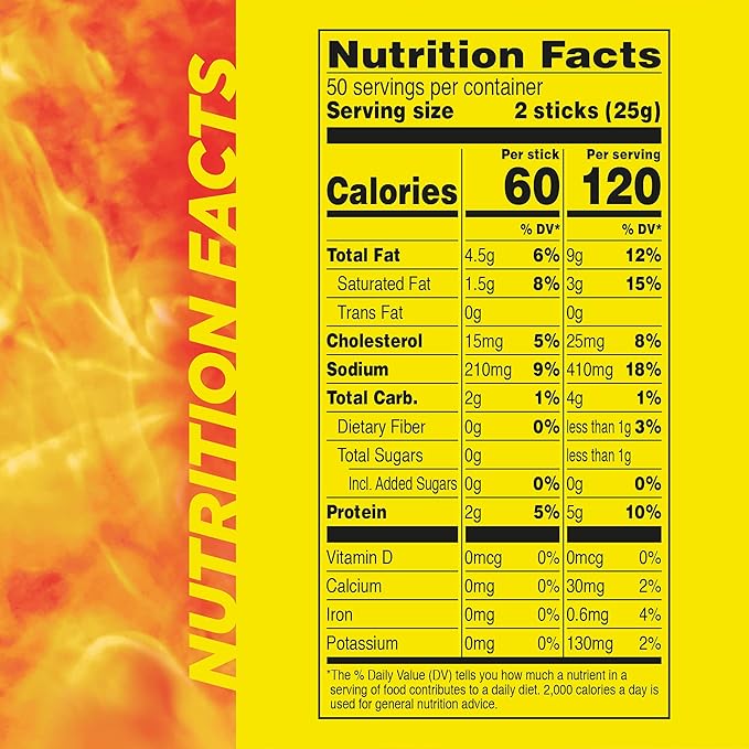 Slim Jim Smoked Meat Sticks, Original Flavor, 2g Protein Per Stick, Snack Size, 0.44 oz. (100 Count)