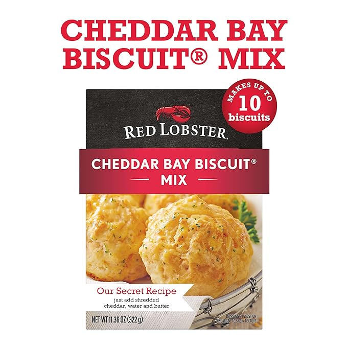 Red Lobster Cheddar Bay Biscuit Mix, Garlic Herb Seasoning Included, Cheddar Biscuit Mix, 11.36 Oz Box (Pack of 12)