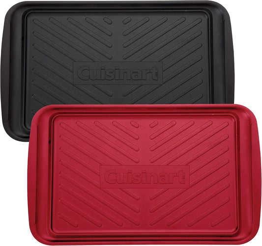 Cuisinart CPK-200 Grilling Prep and Serve Trays, Black and Red Large 17 x 10. 5
