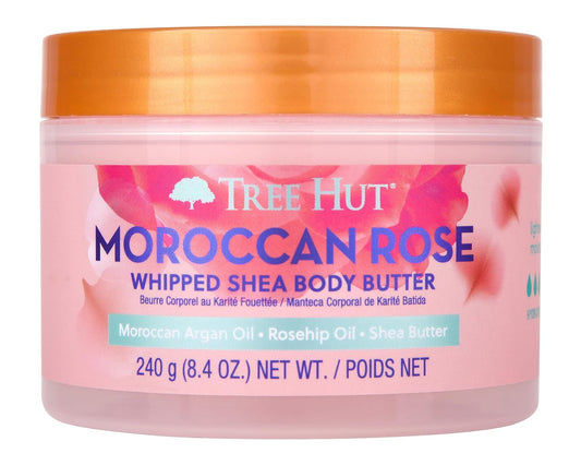 Tree Hut Moroccan Rose Whipped Shea Body Butter, 8.4oz, Lightweight, Long-lasting, Hydrating Moisturizer with Natural Shea Butter for Nourishing Essential...