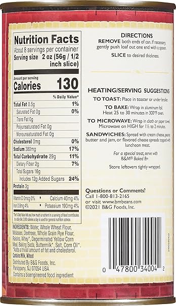 B&M Brown Bread, Raisin, 16 Ounce (Pack of 12)