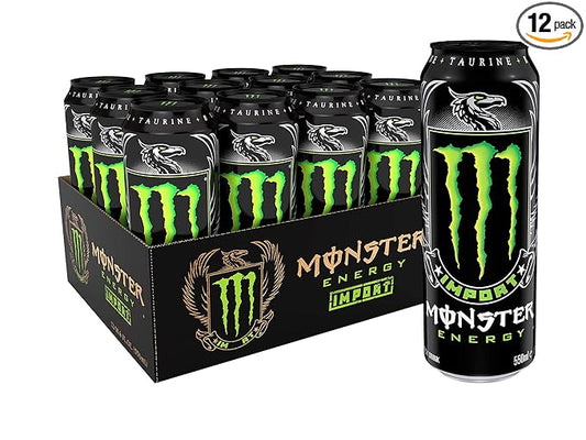 Monster Energy Import, Energy Drink, 18.6 Ounce (Pack of 12)