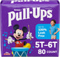 Pull-Ups Boys' Potty Training Pants, 5T-6T (46+ lbs), 80 Count (2 Packs of 40)