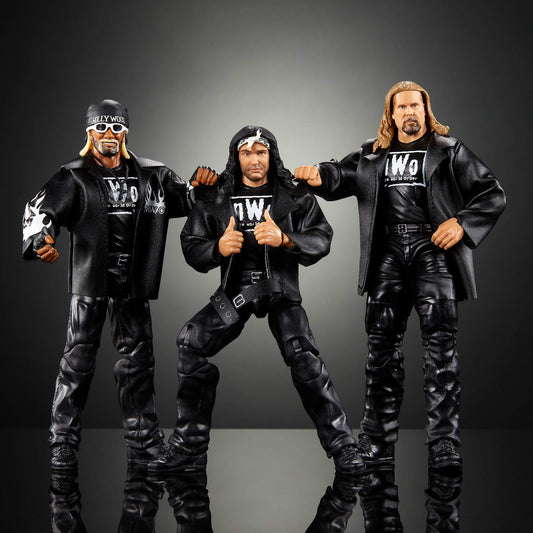 WWE Elite Pack of 3 Action Figures with Accessories, 6-inch Collectible Set (Styles May Vary)