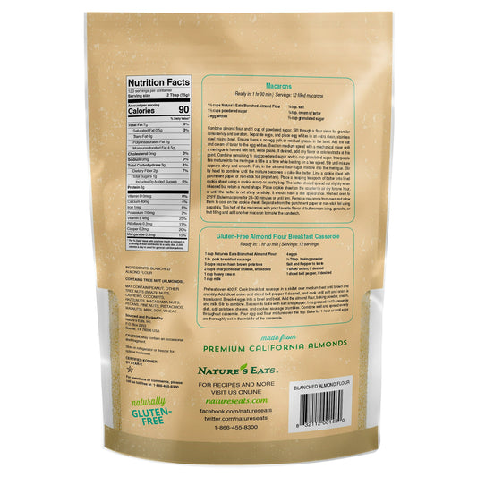 NatureÕs Eats Premium Blanched Almond Flour for Baking, Keto & Paleo Friendly, Gluten-Free, Non-GMO, Kosher Certified, 4 lb Bag