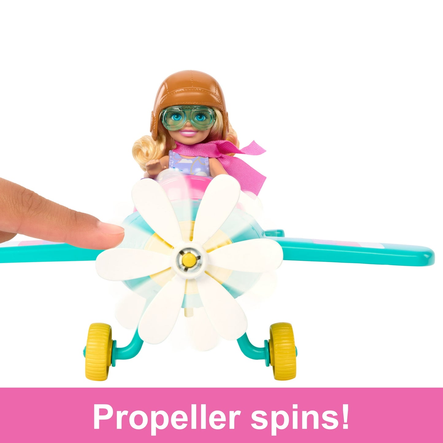 Barbie Chelsea Can Be... Plane Doll & Playset, 2-Seater Aircraft with Spinning Propellor & 7 Accessories