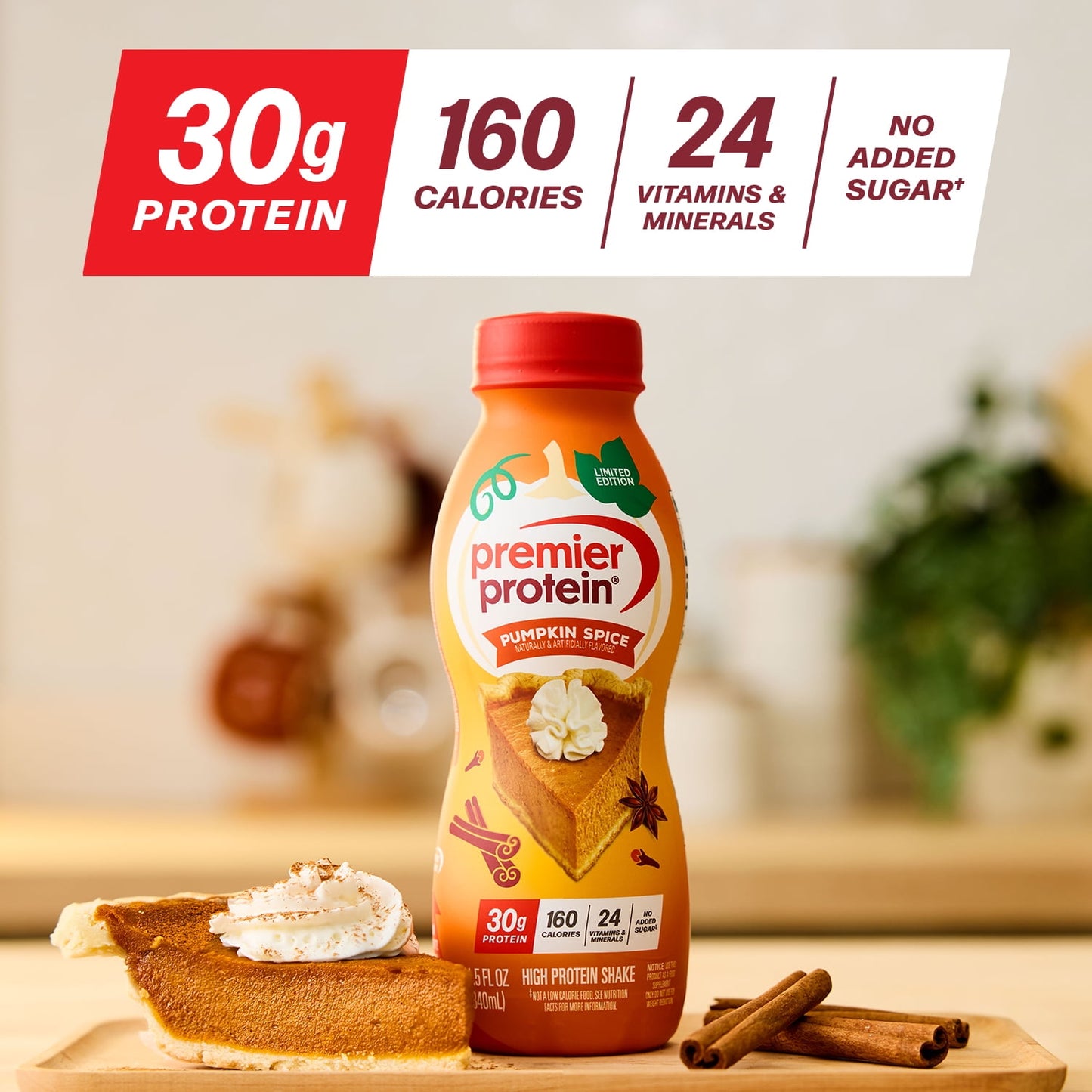 Premier Protein Shake, Pumpkin Spice, Limited Time, 30g Protein, 11.5 fl oz, 12 Ct