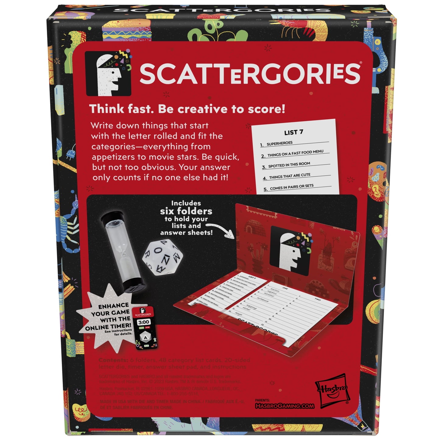 Classic Scattergories Game, Party Game for Adults and Teens Ages 13 and up