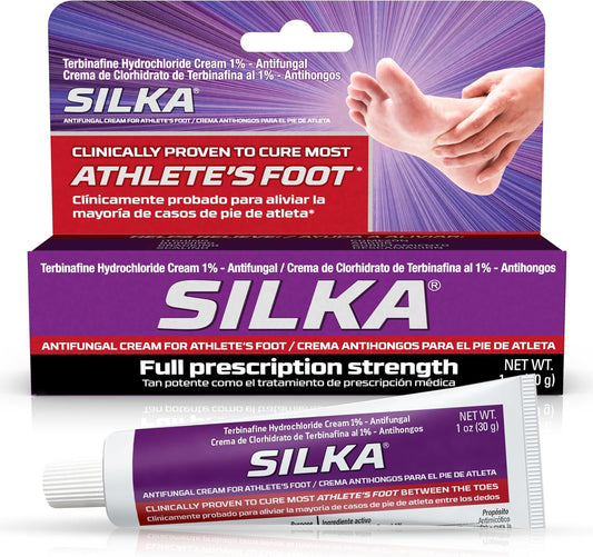 SILKA Anti-Fungal Cream, Clinical Anti-Fungus Foot Treatment, Jock Itch & Ringworm Remedy, Maximum Strength, Fast-Acting Relief from Itching &... 
