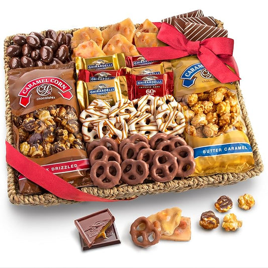 A Gift Inside Chocolate, Caramel and Crunch Grand Gift Basket