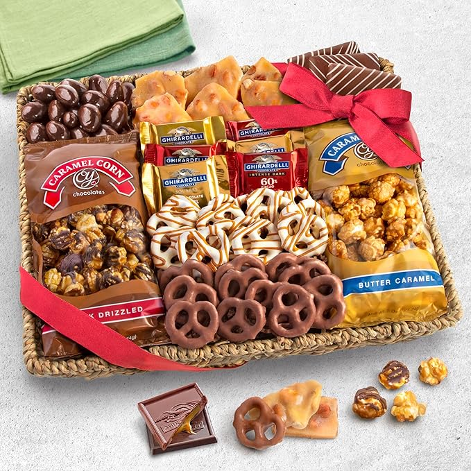 A Gift Inside Chocolate, Caramel and Crunch Grand Gift Basket