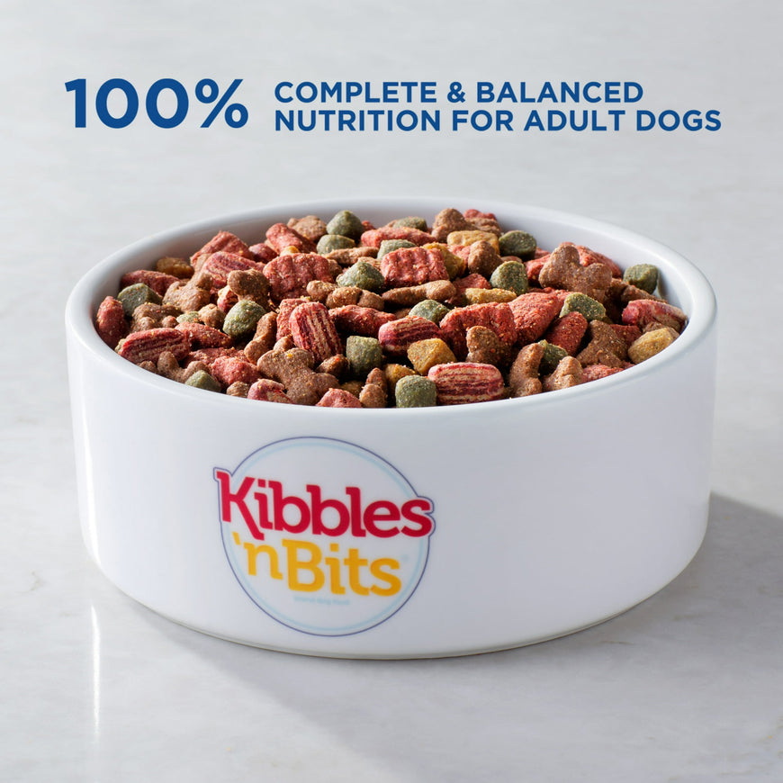 Kibbles 'n Bits Dry Dog Food for Adult Dogs, Savory Bacon & Steak Flavor, (1) 16 lb. Bag