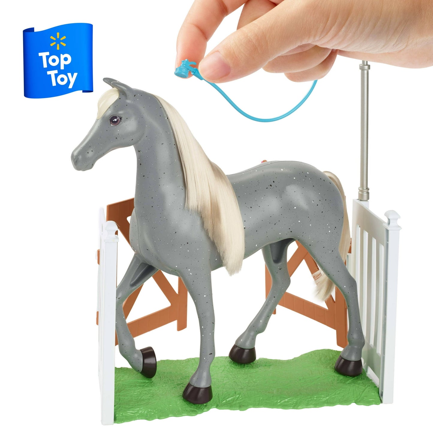 Barbie World Horse Stable Playset with Toy Horse, Jump, & Accessories, 7-Piece Set [Walmart Exclusive]