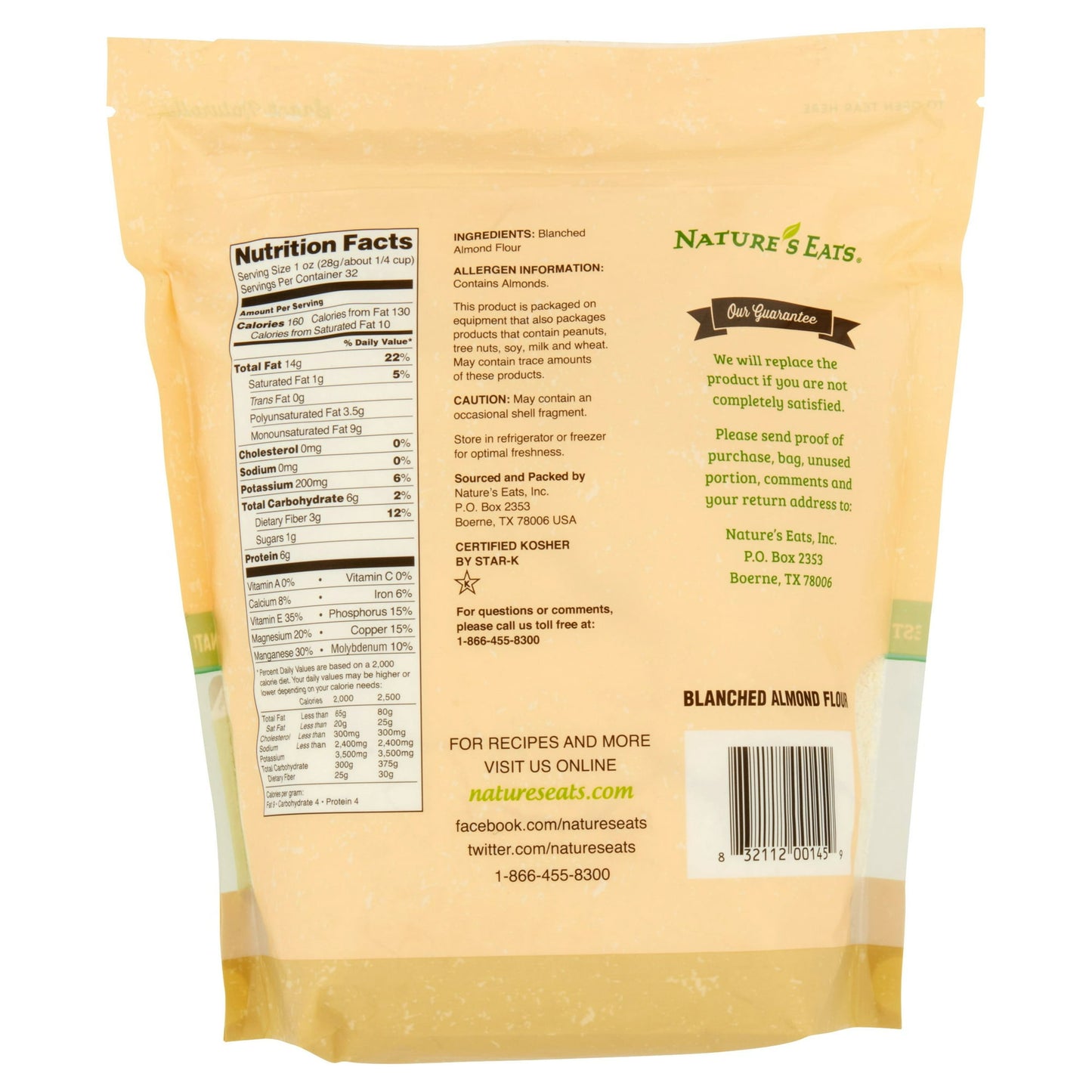 Nature's Eats Blanched Almond Flour, 32 Oz