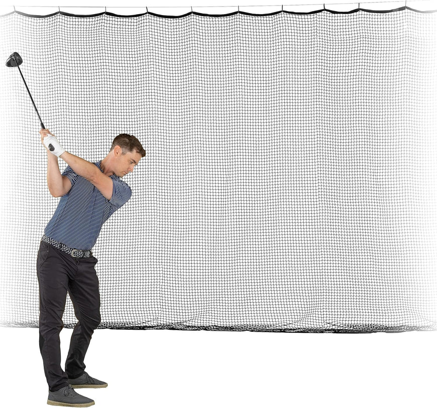 GoSports Sports Netting - 10 ft, 15ft, 20ft - Hitting Net for Golf, Baseball, Hockey, Soccer, LAX and More