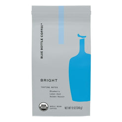 Blue Bottle Coffee, Bright, Organic Gourmet, Light Roast, Whole Bean, 12 oz