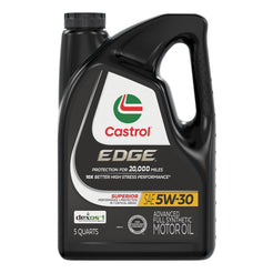 Castrol EDGE 5W-30 Advanced Full Synthetic Motor Oil, 5 Quarts