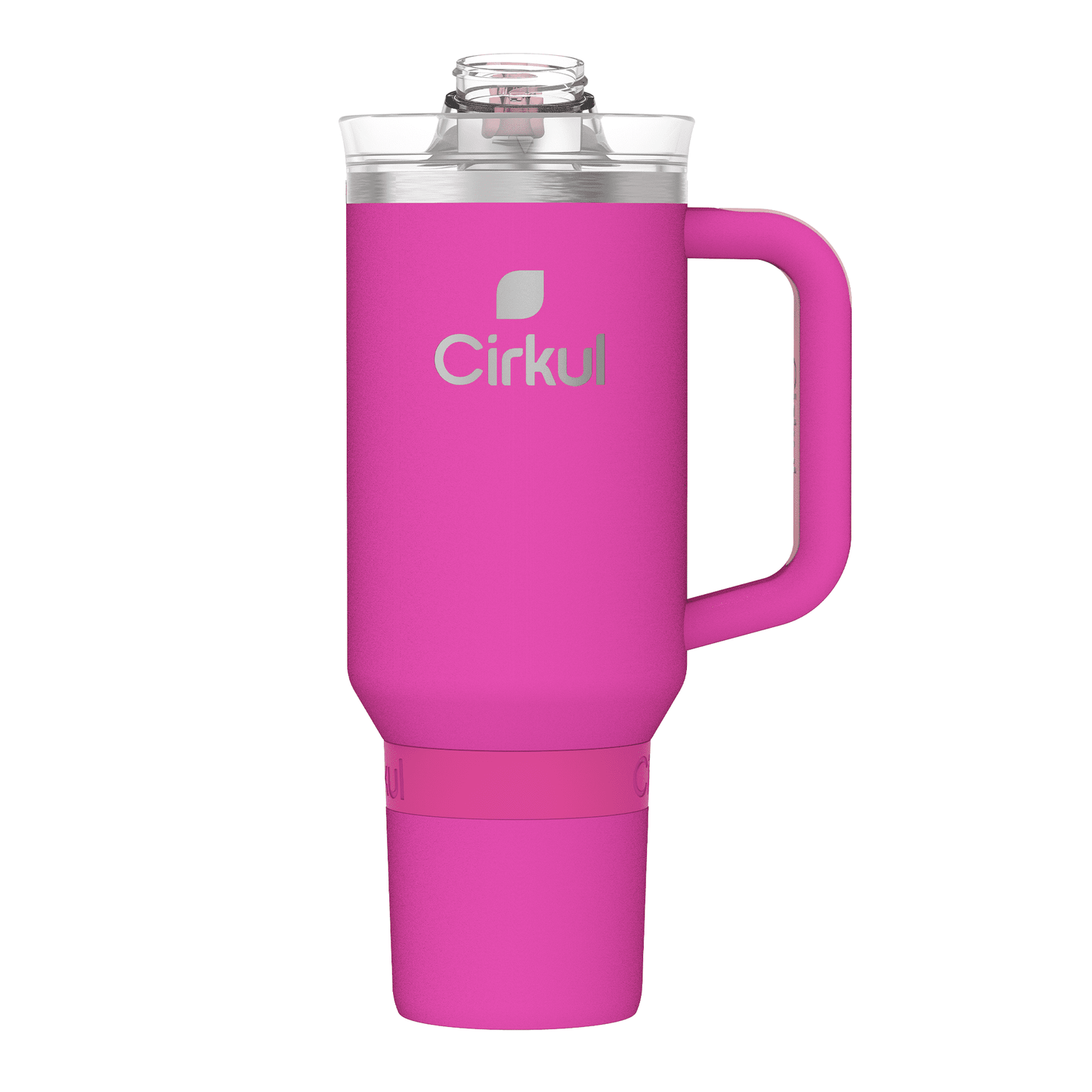 Cirkul 40oz All-Day StrawSip Double-Wall Insulated Stainless Steel Tumbler with Handle, Brink (Bright Pink)